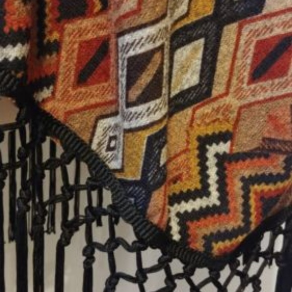 Kimono Yahada Fringe Kimono Wrap Cover up XL - Picture 7 of 8